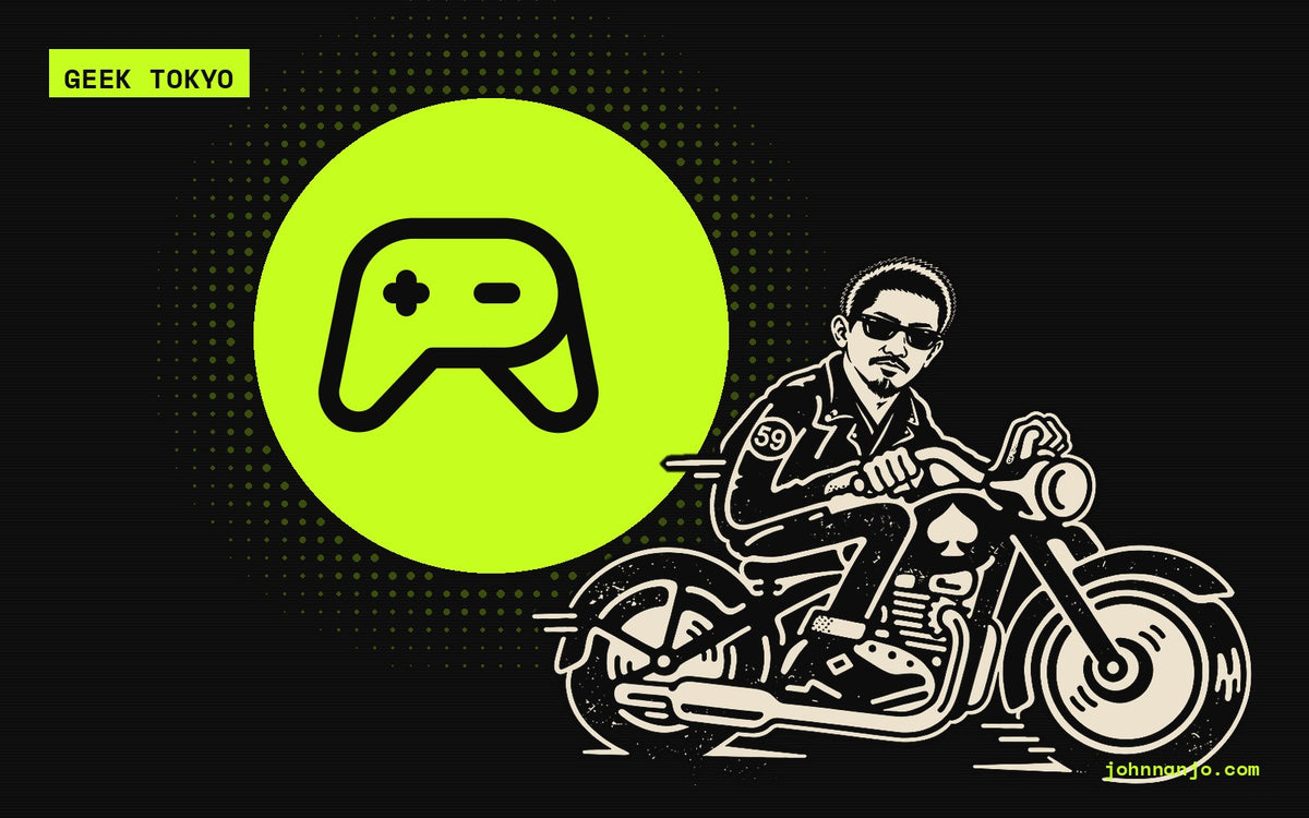 JOHN NANJO rider with a game controller icon