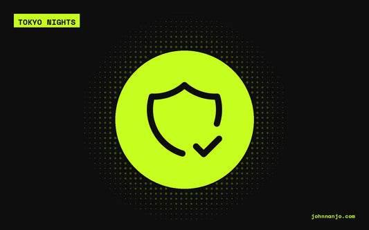 A shield icon for a JOHN NANJO Tokyo guide