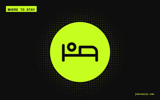 A bed icon for a JOHN NANJO Tokyo guide