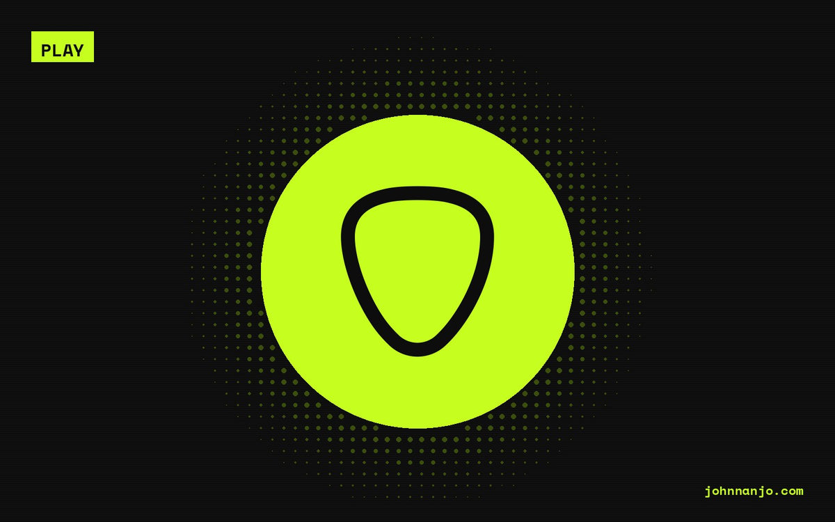 A guitar pick icon for a JOHN NANJO Tokyo guide