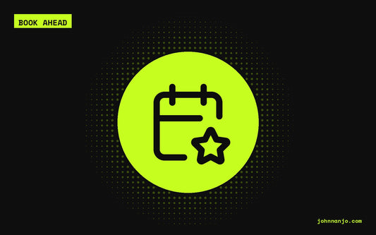 A calendar icon for a JOHN NANJO Tokyo guide