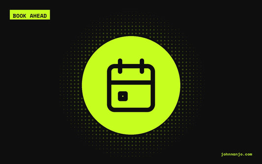 A calendar icon for a JOHN NANJO Tokyo guide