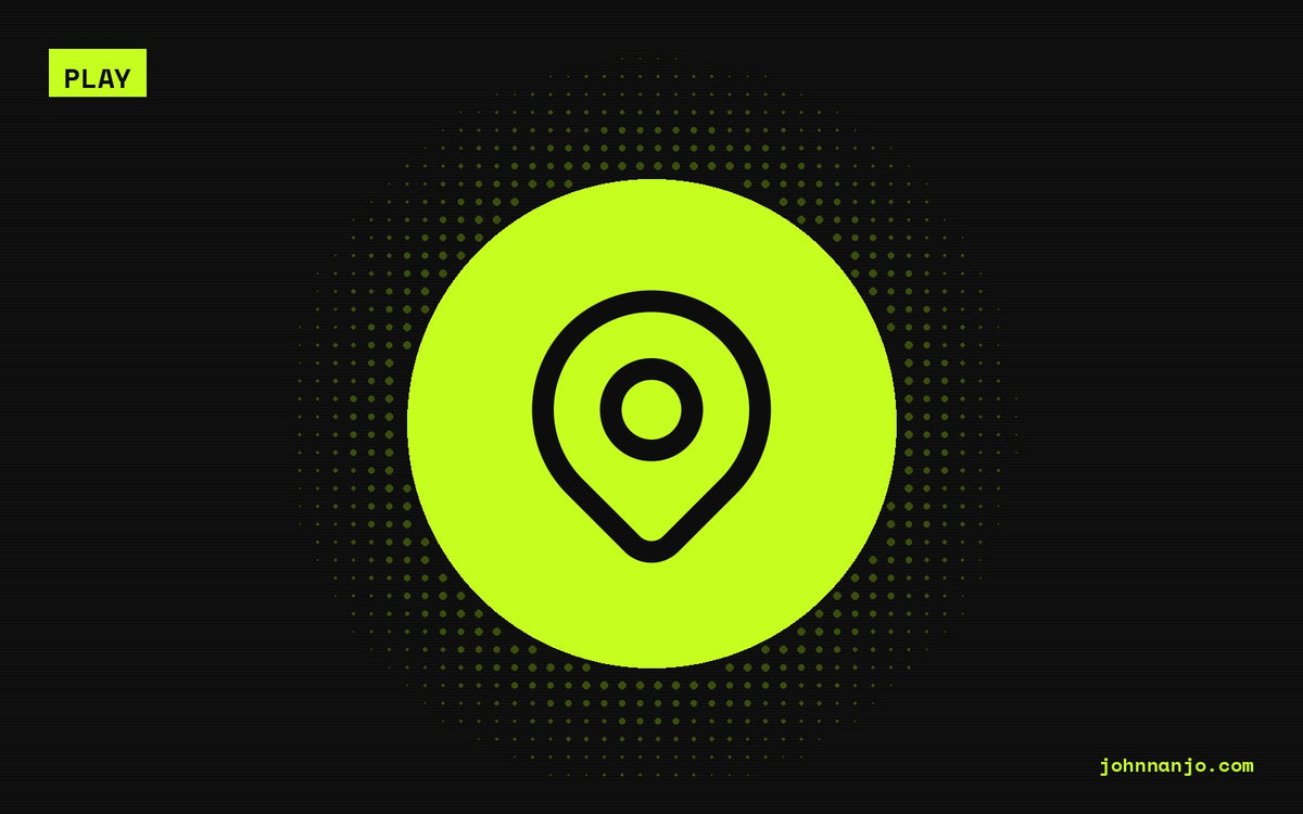 A map pin icon for a JOHN NANJO Tokyo guide